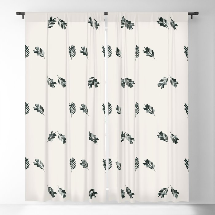 Modern Hygge Minimalism Christmas Spruce Branches Blackout Curtain