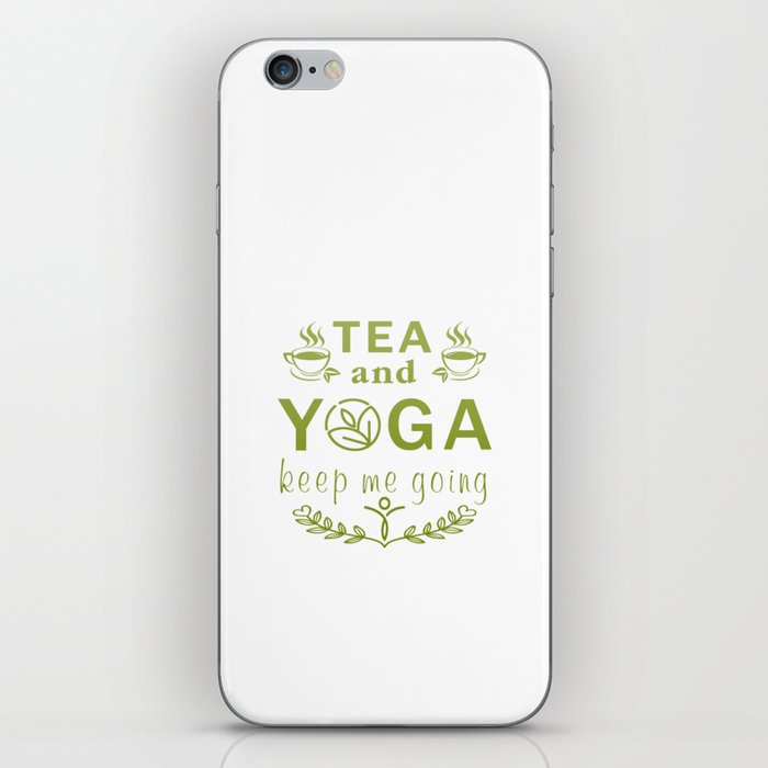 Tea and yoga iPhone Skin