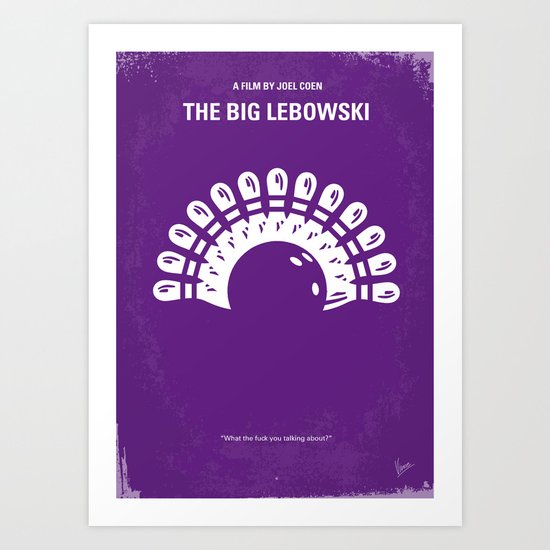 No010 My Big Lebowski minimal movie poster Art Print