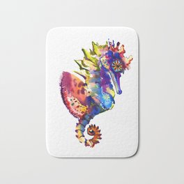 Rainbow Seahorse, seahorse art design Bath Mat | Beathroomdesign, Childrenart, Comic, Seaanimals, Seaworld, Children, Animalart, Ink, Nurseryart, Watercolor 
