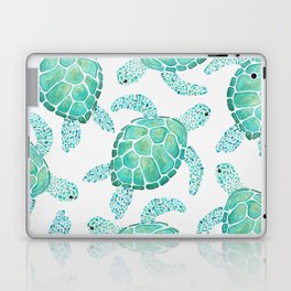 Sea Turtle Pattern - Blue Laptop & iPad Skin
