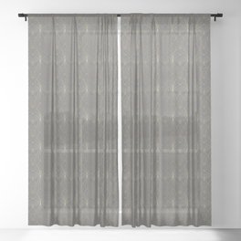 Art Deco in Textured Grey Sheer Curtain
