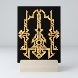 Allah Golden Calligraphy Mini Art Print