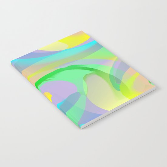 Soft Rainbow Abstract - Painterly Notebook
