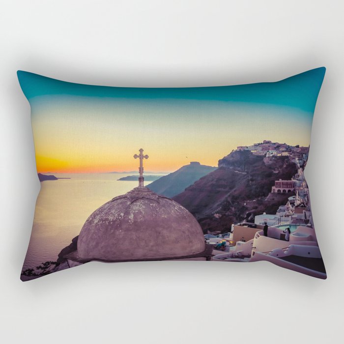 Adorable Santorini Rectangular Pillow