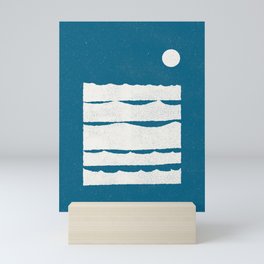 Waves: moonlight Mini Art Print
