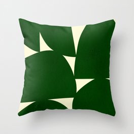 Abstract D03-green Throw Pillow