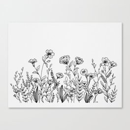Field of Wildflowers Canvas Print