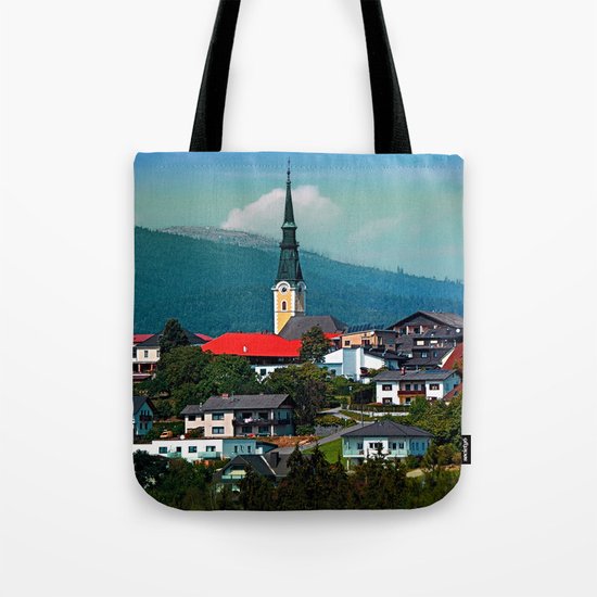 A village in autumn season Tote Bag