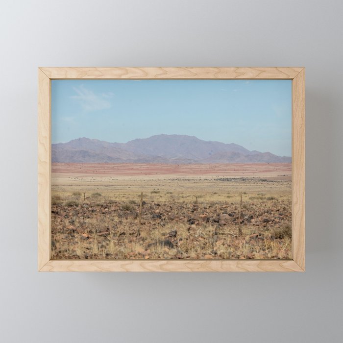 Colorful sand landscape in Africa | Travel photography |  Framed Mini Art Print