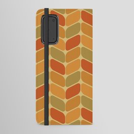 Vintage Diagonal Rectangles Ochre Android Wallet Case