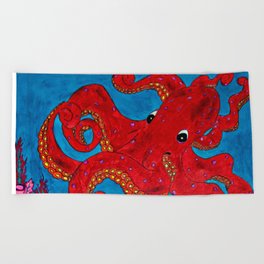 Octo a la Sharpie Beach Towel