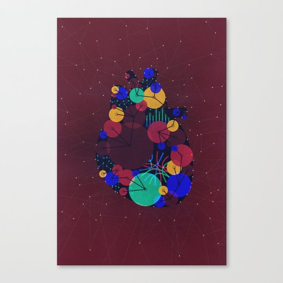 Data Heart Canvas Print