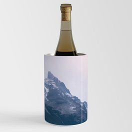 Argentina Photography - Huge Majestic Mountain Covered By Snow And Grass Wine Chiller
