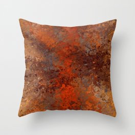 Gold and Rust Throw Pillow