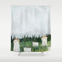 There's Ghosts By The Apiary Again... Shower Curtain