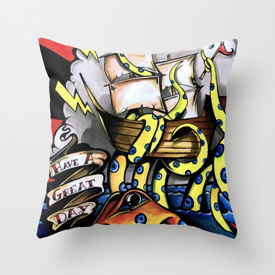 ceplalopod attack squad Throw Pillow