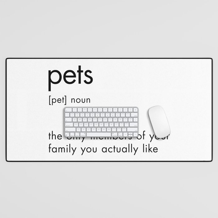 Pets Definition Desk Mat