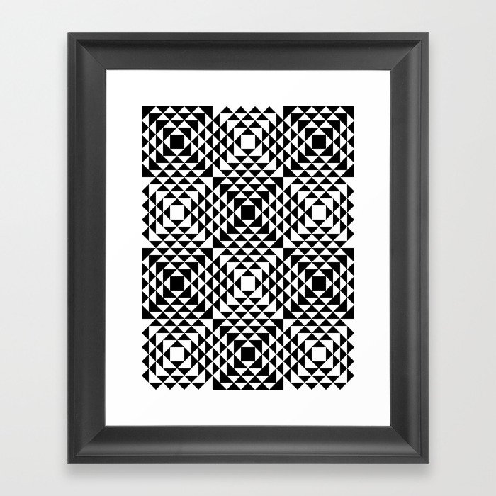Geometric Tribal Framed Art Print