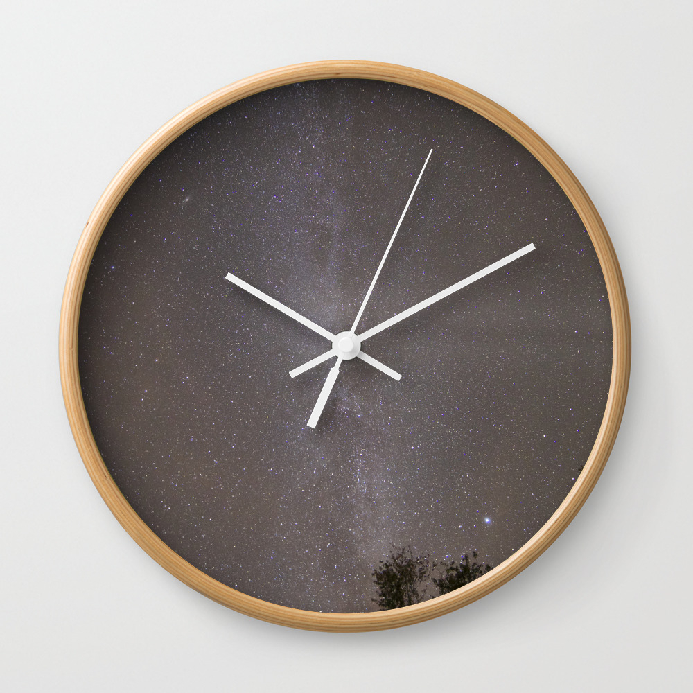 Night and Trees Wall Clock by littlethings59