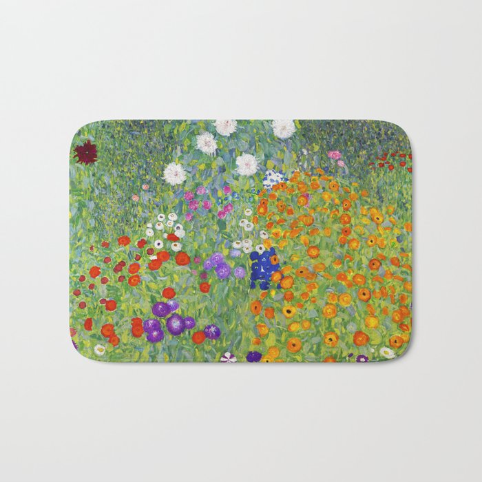 Flower Garden - Gustav Klimt Bath Mat
