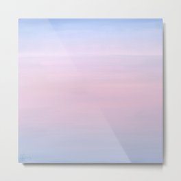 Watery 2 Blue Lavender Pink - Abstract Art Series Metal Print