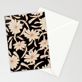 Charismatic Floral on Black Stationery Card