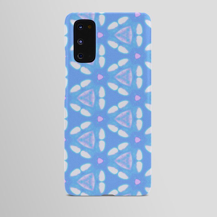 Blue triangles Android Case