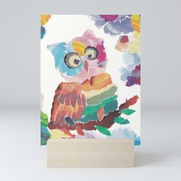 paper owl Mini Art Print