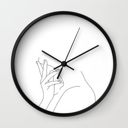 Figure line drawing illustration - Josie Wall Clock