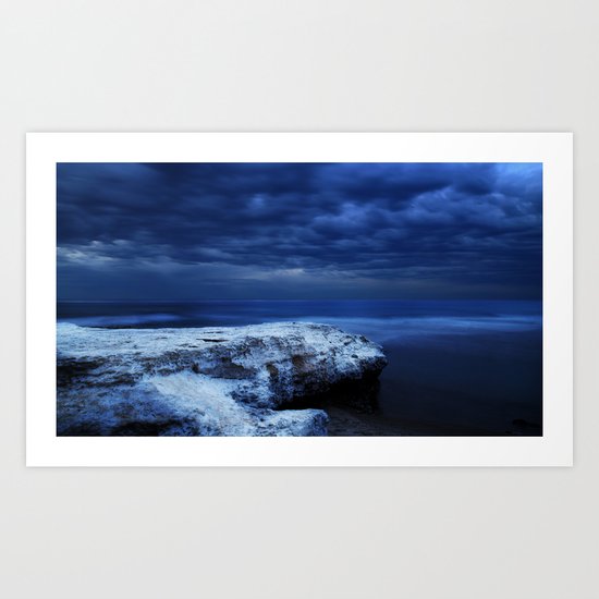 Blue water Art Print