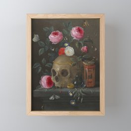 Death and Roses Jan van Kessel Vanitas Still Life Framed Mini Art Print