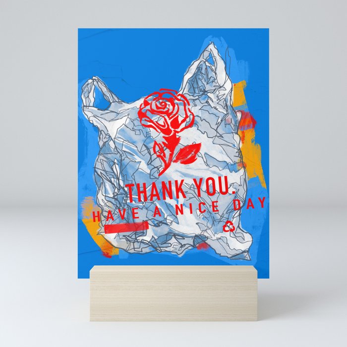 Thank You Bag - Have a Nice Day - Contour Line Drawing Mini Art