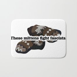 These Mittens Fight Fascists Bath Mat | Aoc, Socialist, Bidenharris, Harris, Biden, Congress, Procreate, Sanders, Inauguration, Trump 