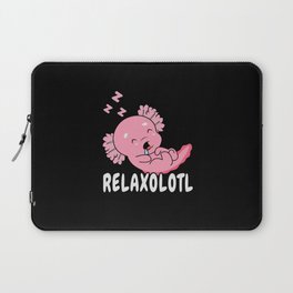 Fish Cartoon Kawaii Axolotl Relax Sleep Axolotl Laptop Sleeve