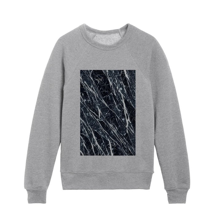 Black Marble  Kids Crewneck