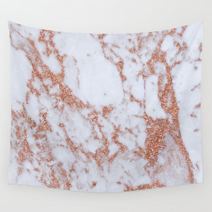 Intense Rose Gold Marble Wall Tapestry By Marbleco Society6