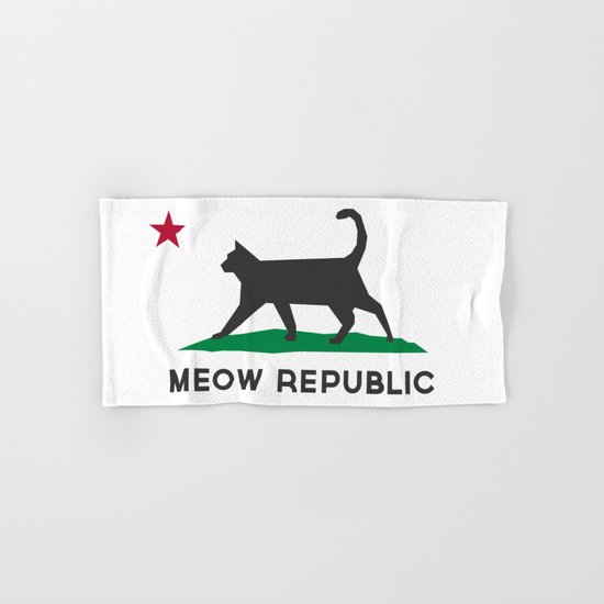 Meow Republic - Flag of Catifornia Hand & Bath Towel