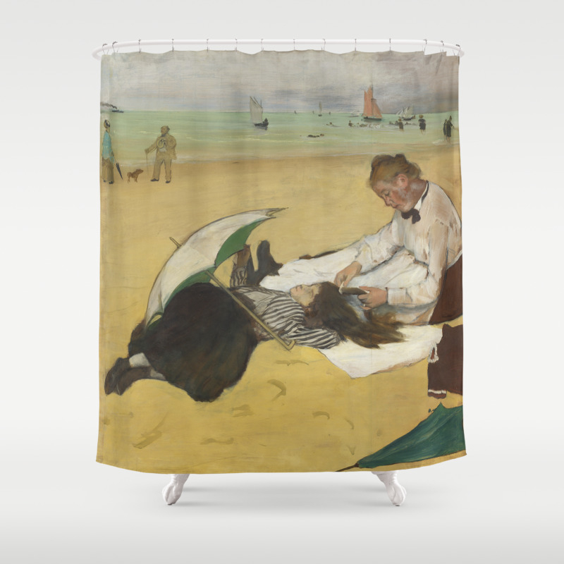 Beach Scene By Hilaire Germain Edgar Degas Shower Curtain By