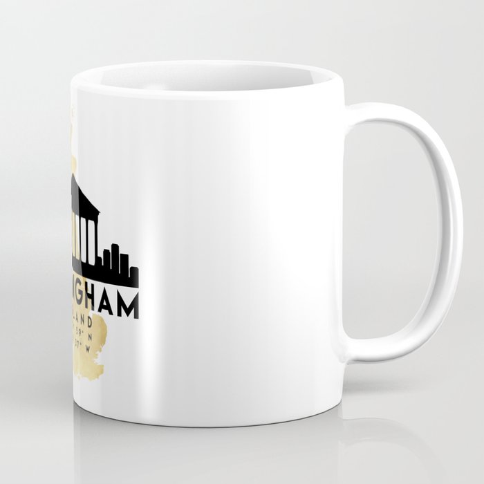 Birmingham England Silhouette Skyline Map Art Coffee Mug By Deificusart Society6