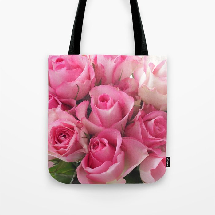 Pink Roses Bouquet Tote Bag By Yumehana77