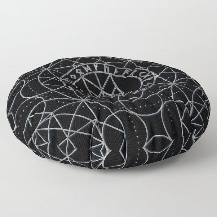 Web of Wyrd  -The Matrix of Fate Floor Pillow