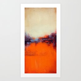 Orange and White Art Print