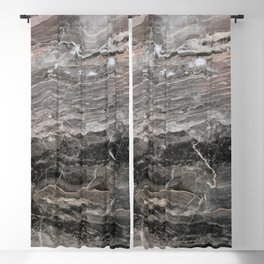 Smokey gray marble Blackout Curtain