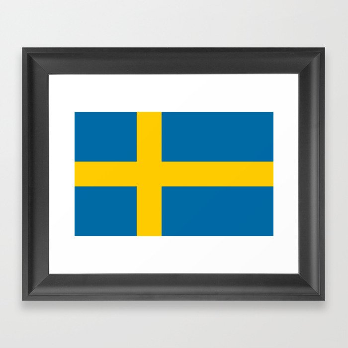 Flag of Sweden - Swedish Flag Framed Art Print