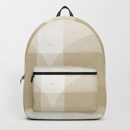 A Touch Of Cream - Soft Geometric Minimalist Beige Tan Creme Ivory Sand Backpack
