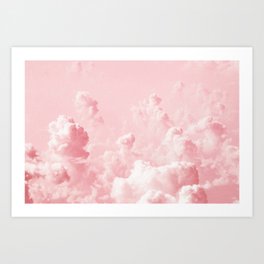 Light pink clouds aesthetic Art Print