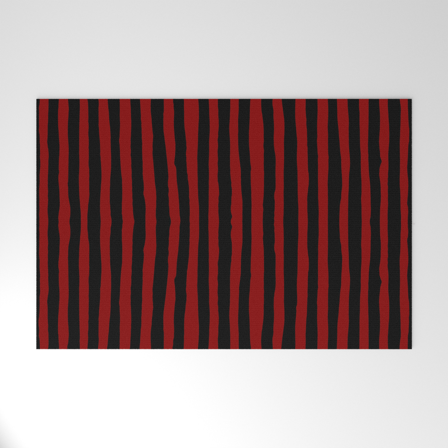 Black And Red Stripes Welcome Mat By Abigaillarson Society6