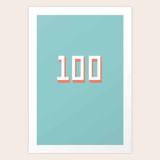 The 100 Art Print