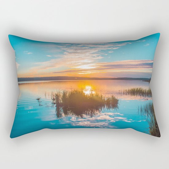River sunset Rectangular Pillow